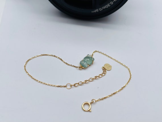 18K Fancy Diamond Chain/Silk Cord Bracelet