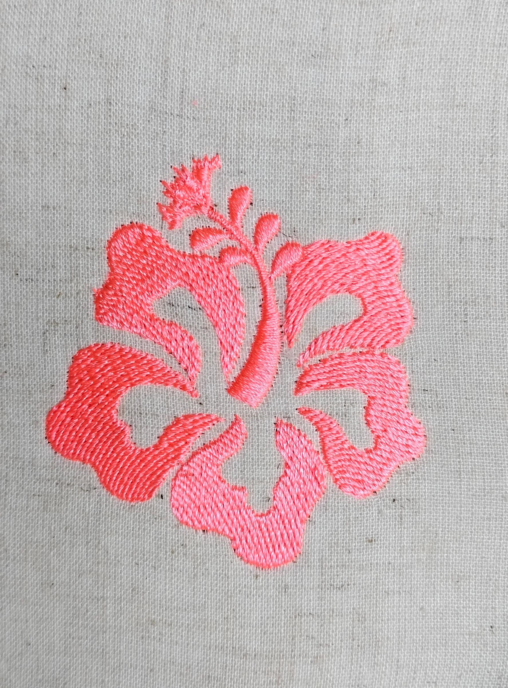 Hawaiian Hibiscus Flower Embroidery Design File Instant