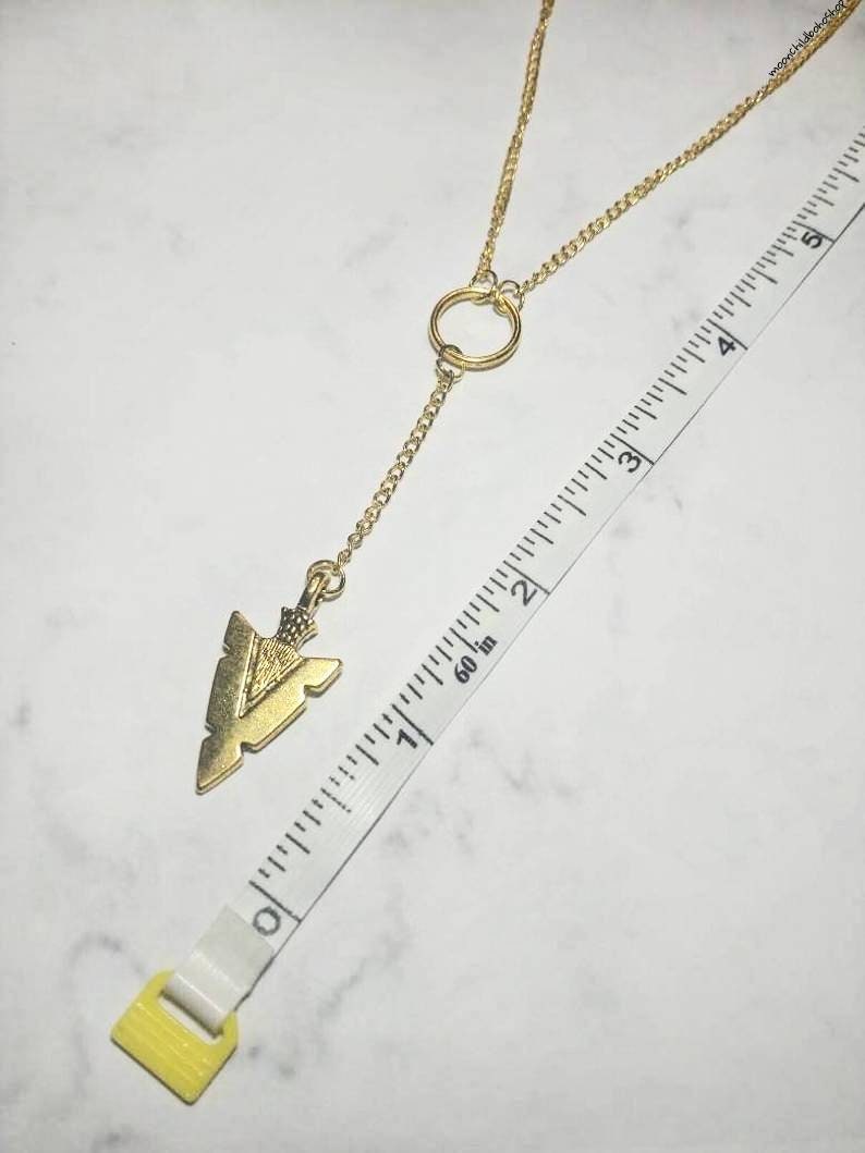 Arrow Head Y NecklaceLayering NecklaceFashion JewelryLariat NecklaceLong WomensGoldGift for HerBohoNative AmericanFree Shipping