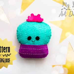 Cactus Felt Pattern, Fake felt pattern, Cactus Machine Cut, Felt Cactus Ornament , Felt Pattern, Plant Felt Pattern, Hand Sewing pattern