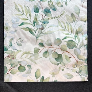 Eucalyptus Greenery Napkin for Decoupage Crafts Scrapbooking Approx 6.5”x6.5” (2 Count)
