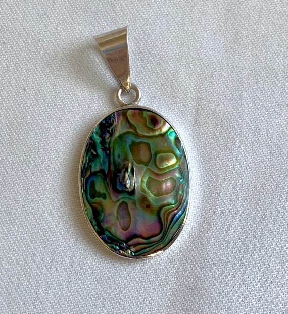 Abalone Shell Sterling Silver Pendant