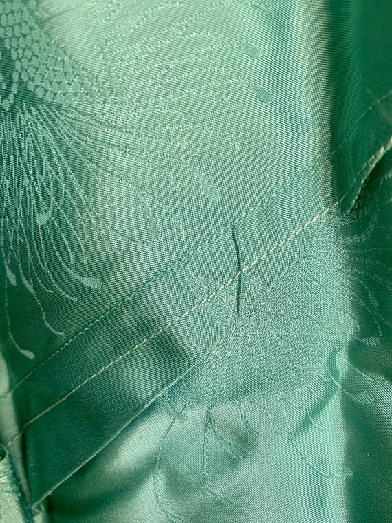 Chinese Silk Brocade Vintage Dress - Aqua - image 8