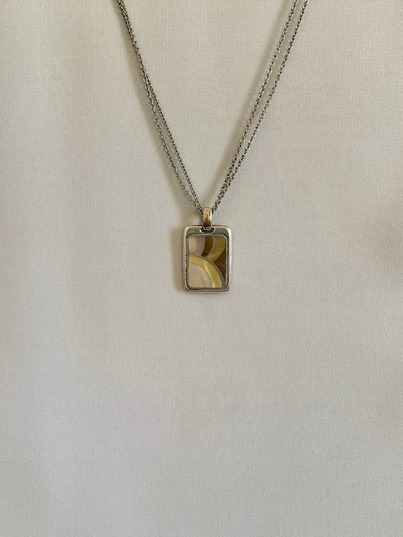 Abstract Brown Mother of Pearl Necklace Abstract Brown Mother of Pearl Necklace