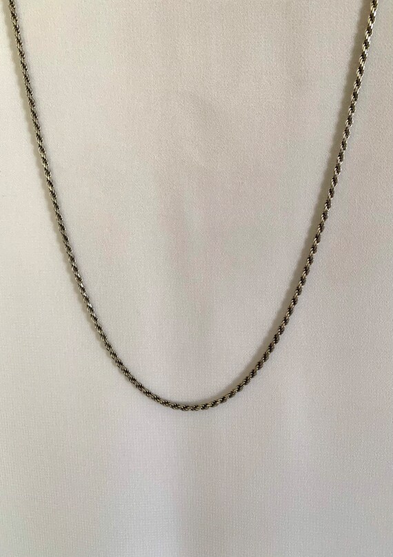 Silver rope chain Gem