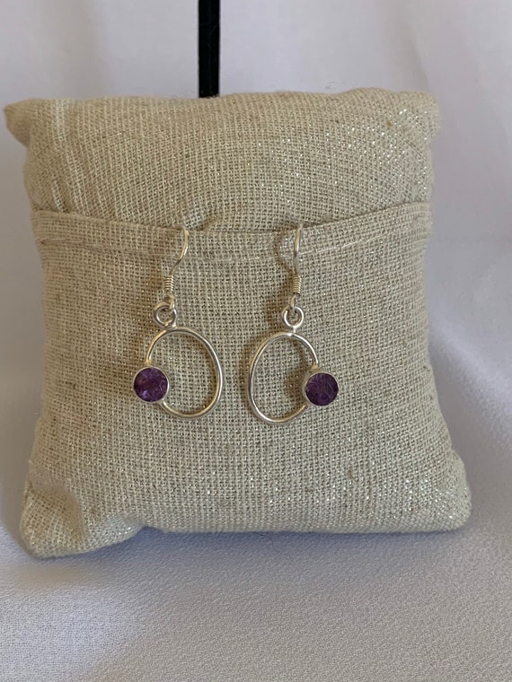 Sterling Silver and Amethyst Dangle Earrings - image 7