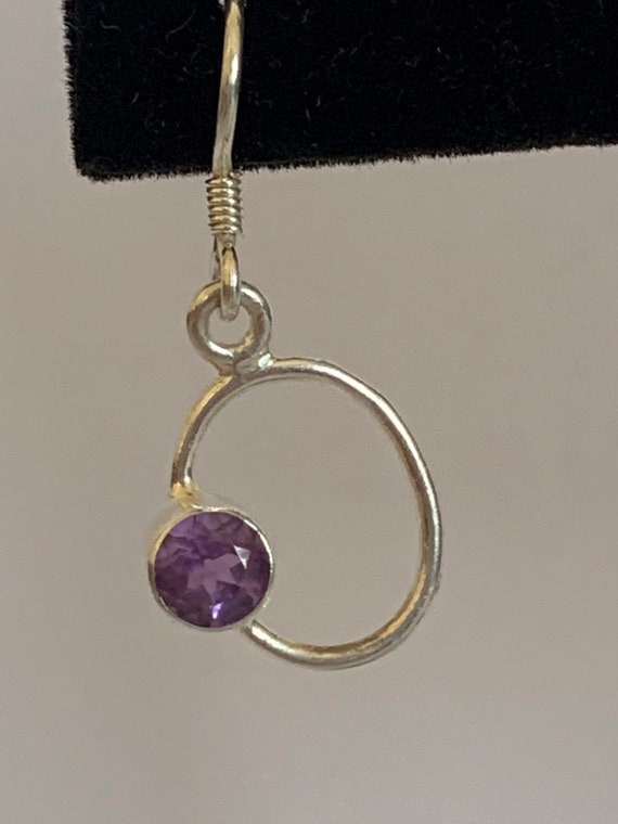 Sterling Silver and Amethyst Dangle Earrings - image 3