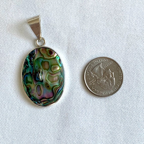 Abalone Shell Sterling Silver Pendant - image 4