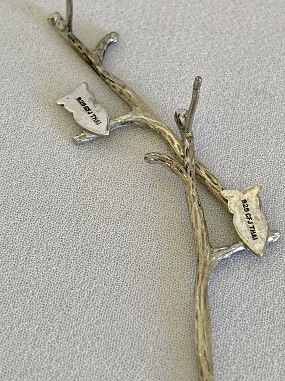 CFJ Owl in a Tree Sterling Silver Earrings Thaila… - image 3