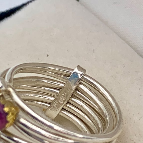 Sterling Silver Ruby Stacking Rings - image 4
