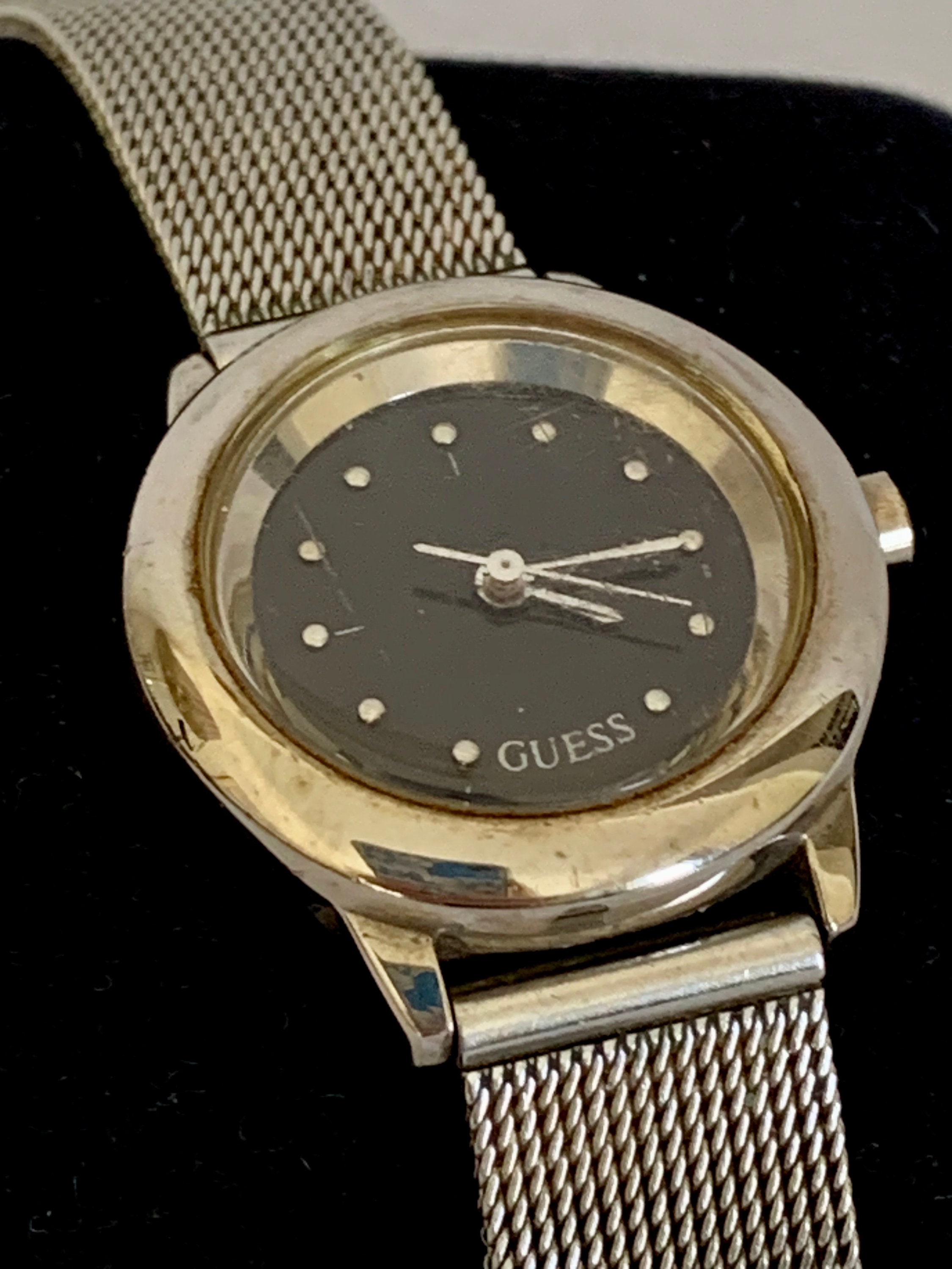 Guess Ladies Silver Mesh Band Watch - Etsy