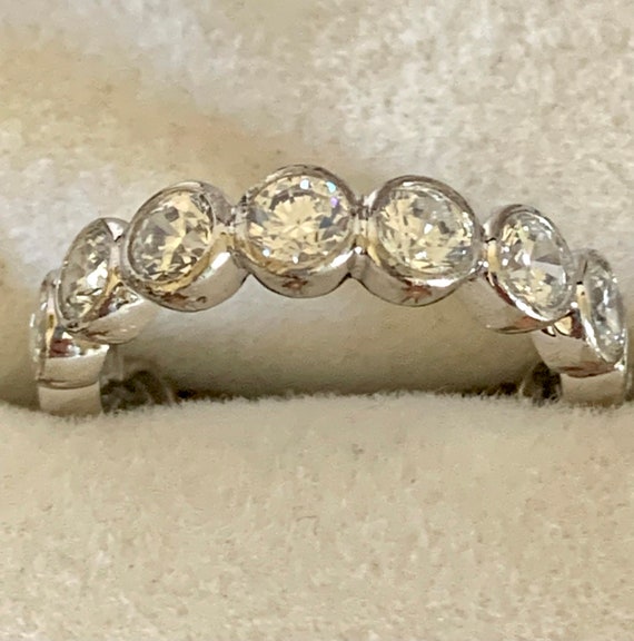 Sterling Silver CZ Stackable Band Ring - image 1