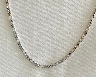 Sterling Silver Figaro Chain Necklace