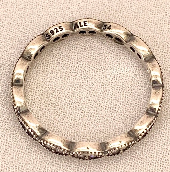 Pandora Sparkling Marquise Silver Stacking Ring - image 5