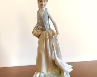 NAO Girl with the Goose Figurine