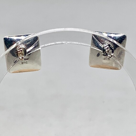 Blue Lapis Rectangular Sterling Silver Earrings - image 5