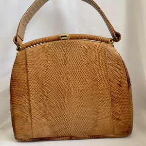 Monedero vintage Bonwit Teller de piel de serpiente