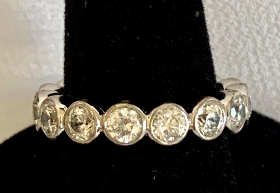 Sterling Silver CZ Stackable Band Ring - image 3