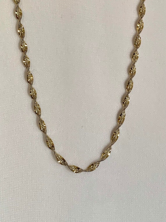 Vermeil Twisted Italian Sterling Silver Necklace - image 1