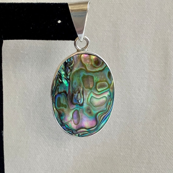 Abalone Shell Sterling Silver Pendant - image 2