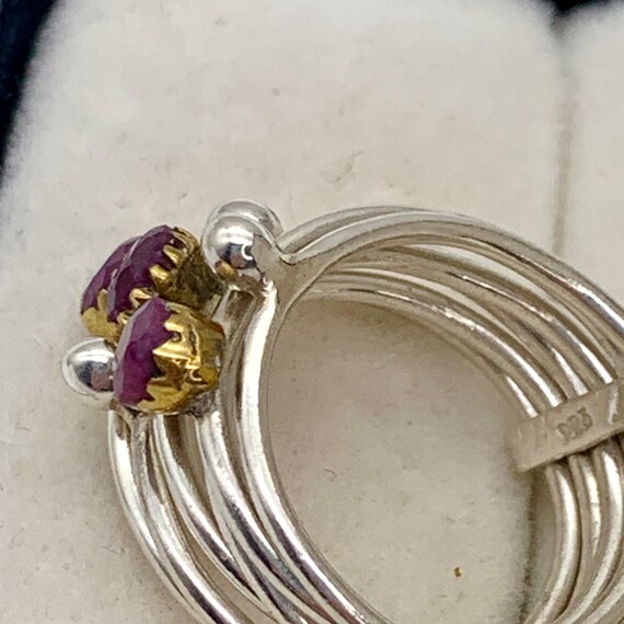 Sterling Silver Ruby Stacking Rings - image 5