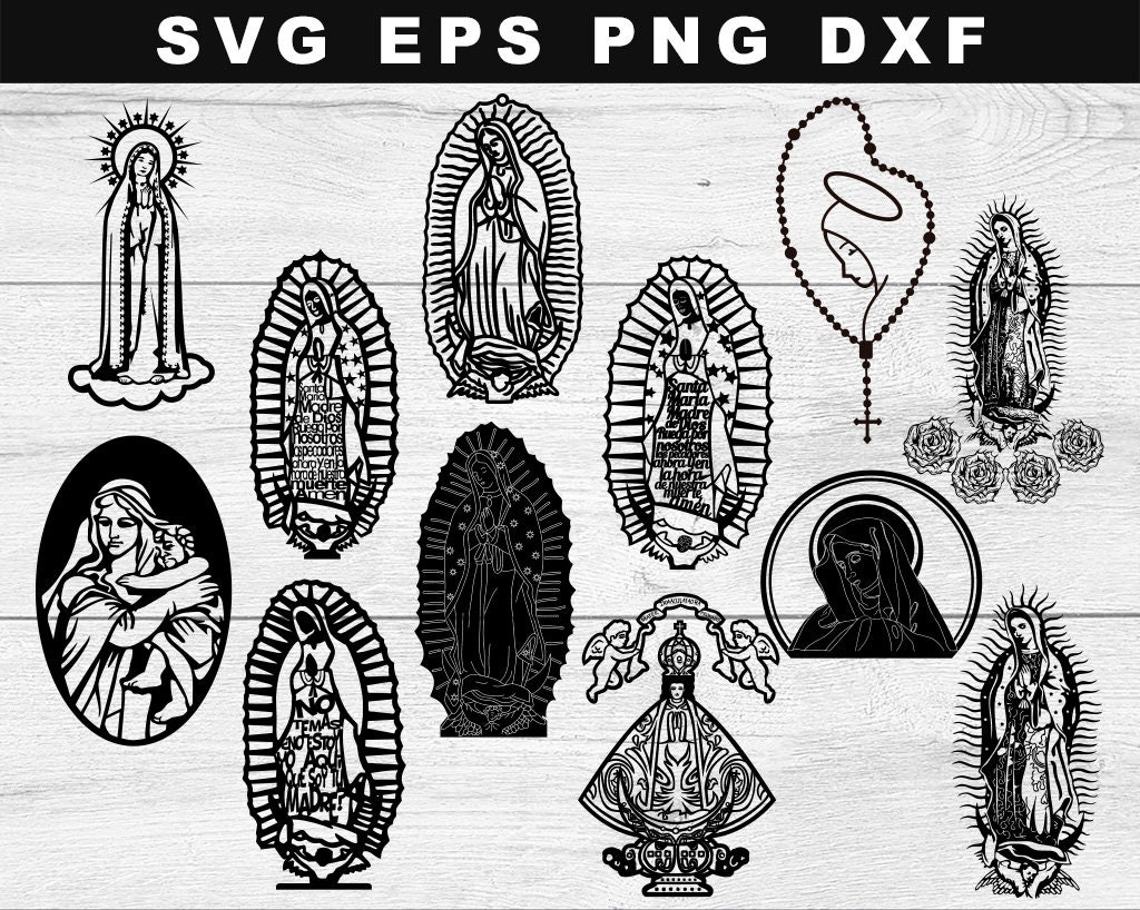 Virgen De Guadalupe SVG / Virgin Svg / Virgin Silhouette / Svg | Etsy