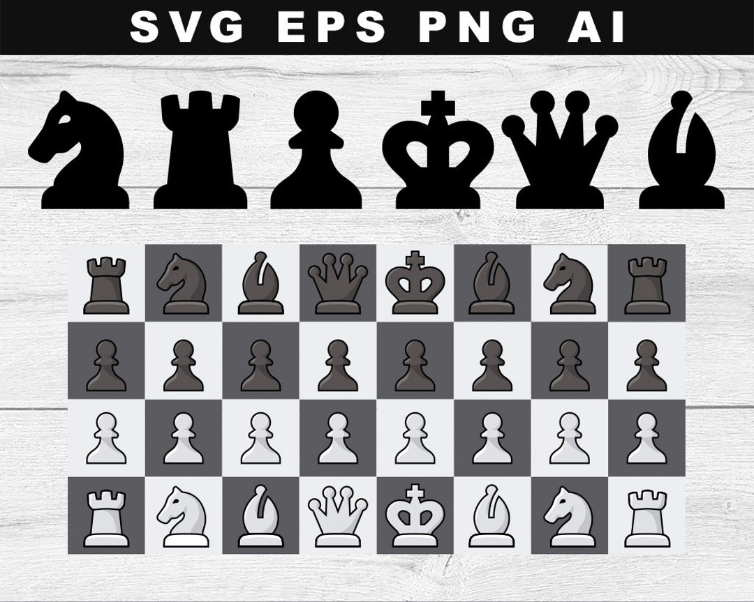 Chess SVG Chess Vector Chess Pieces SVG Chess Clipart - Etsy México
