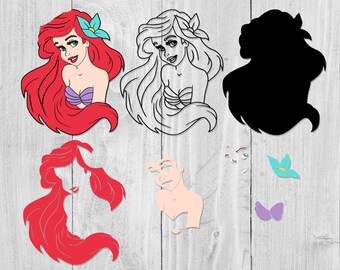 Free Free 344 Little Mermaid Layered Svg SVG PNG EPS DXF File