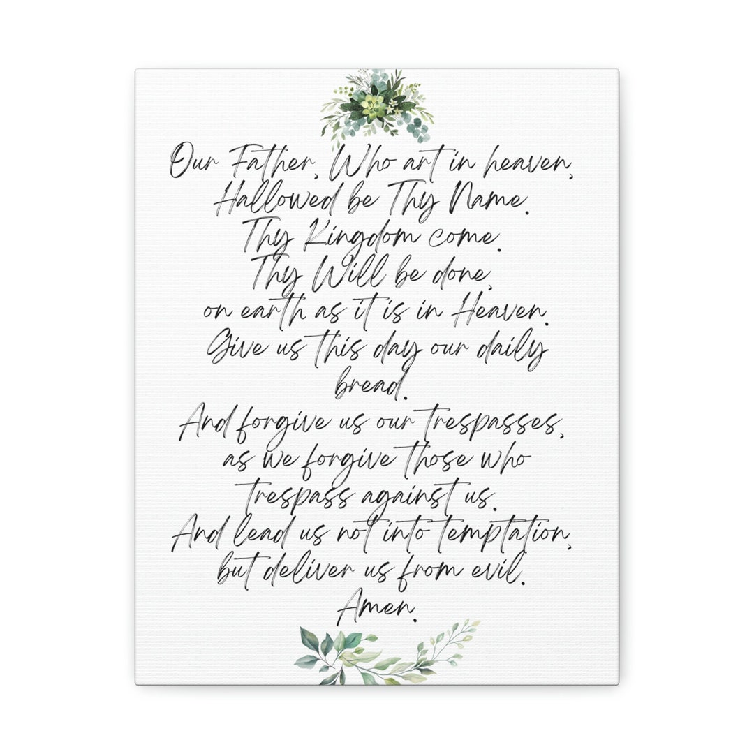 Our Father Prayer Wall Art, Religious Decorative Signage, Religious ...