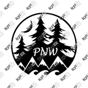 PNW Circle | Pacific Northwest | Digitale download | .png .jpeg |Transparant | Clipart