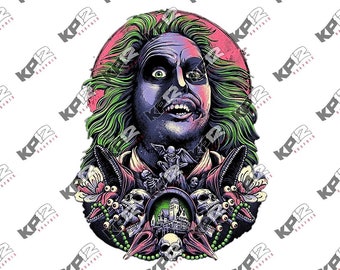 Beetlejuice  | Digital Download | Horror Movie | Sublimation |  Cricut | Scary Movie | Happy Halloween | PNG | JPEG