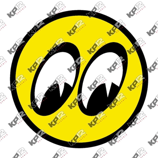 Moon Eyes with White Background SVG Digital Download for Die Cut  Cricut| Drag Racing | Digital Download | .png .jpeg |Transparent | Clipart