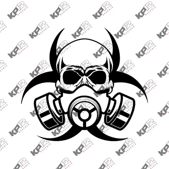 Biohazard | Skull | Gas Mask | | Digital Download | .png .jpeg