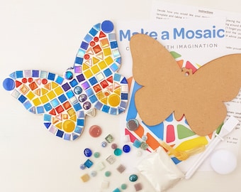 Mosaic Butterfly Craft Kit - Any Colour Combination - Stocking Filler