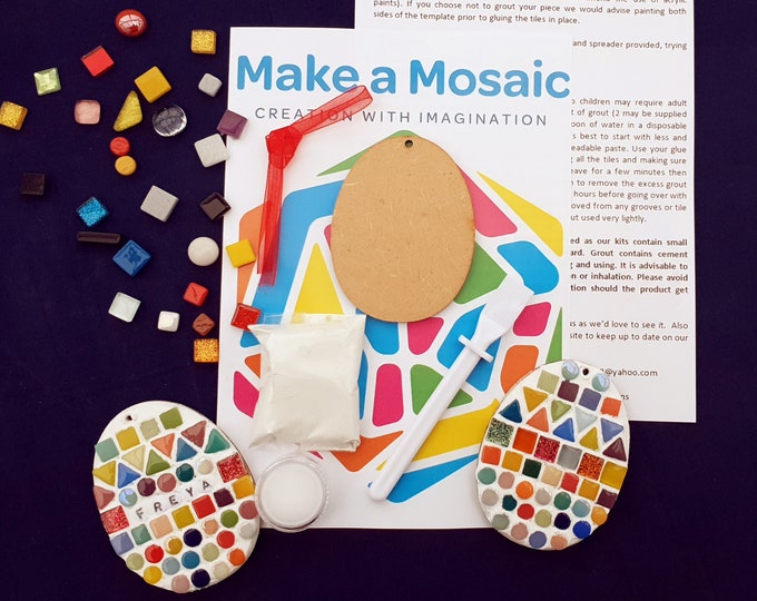 Mosaic Easter Egg Craft Kit (8cm)  - Easter Crafts - Make your own