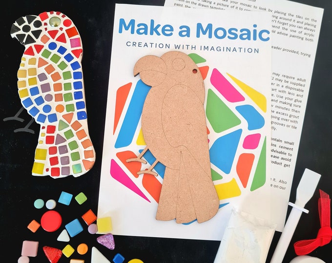 Parrot Mosaic Craft Kit - Any Colour Combination - DIY Crafts