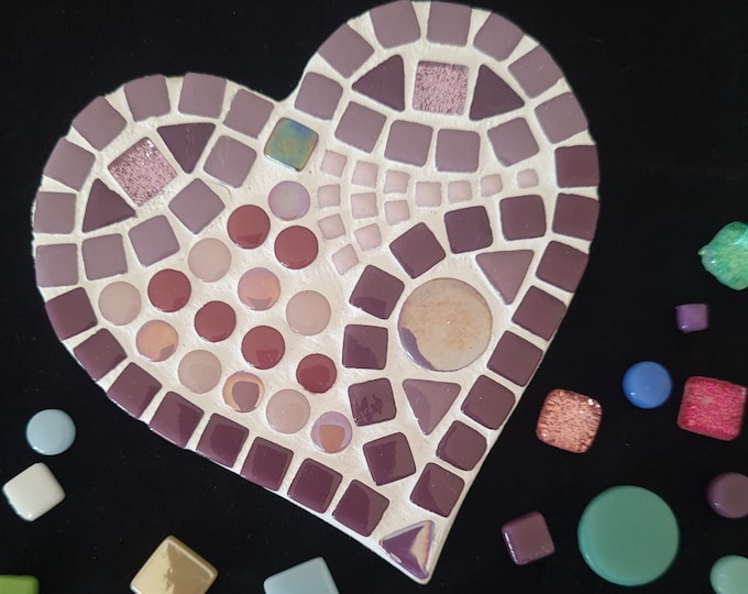 Make a Mosaic Love Heart Craft Kit (medium) - Any colour Combination