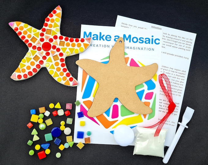Make a Mosaic Starfish Craft Kit - Ocean Creatures - Under The Sea