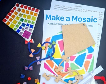 Mosaic Craft Kit - Kite -  Kids Crafts - Any Colour Combination