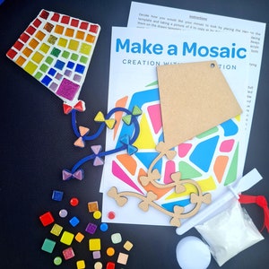 Make a Mosaic Kite Craft Kit - Kids Crafts - Any Colour Combination - Mosaic Craft Kit