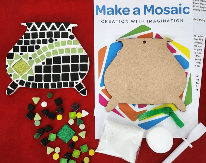 Make a Mosaic Halloween Craft Kit - Witches Cauldron  - Halloween Crafts