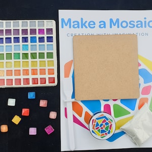 Make a Mosaic Coaster Kit -Any colour combination - Make your own