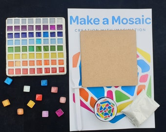 Make a Mosaic Coaster Kit -Any colour combination - Make your own