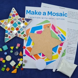 Mosaik hängendes Stern-Bastelset - zum Selbermachen - Bastelgeschenk -**MEHRKAUFANGEBOT**