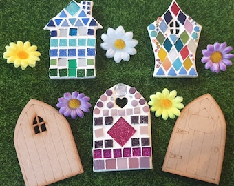 Mosaic Craft Kit - Mini Fairy Door - Fairy Garden - Make your own