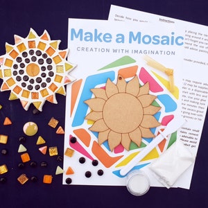 Machen Sie ein Mosaik-Sonnenblumen-Bastelset - Ihr Eigenes - Mosaik-Handwerk - Frühlingshandwerk