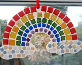 Make a Mosaic Rainbow Craft Kit - Rainbow Crafts - Rainbow Gift - Birthday Crafts