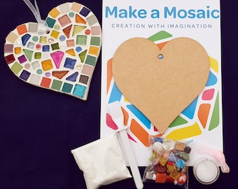 Mosaic Craft Kit - Large Heart - Make a Mosaic