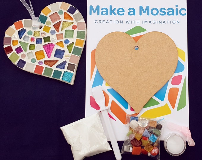 Mosaic Heart Craft Kit - Make a Mosaic - Multibuy Offer - Make your own