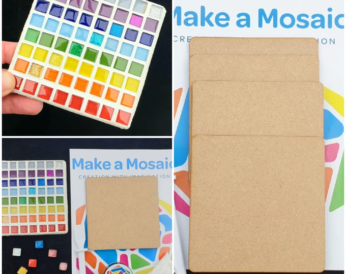 Make a Mosaic Coaster Craft Kit - Four Coaster Set **SPECIAL OFFER**